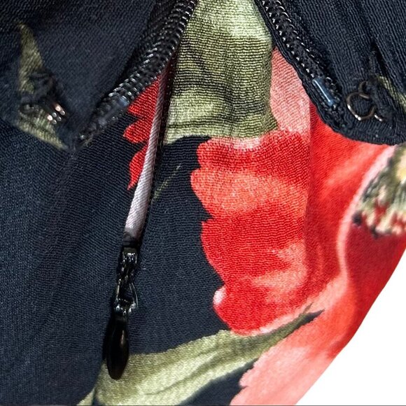 Alfred Dunner Vintage Tropical Floral Red Black Green Skirt Set Size 20W - Picture 10 of 11